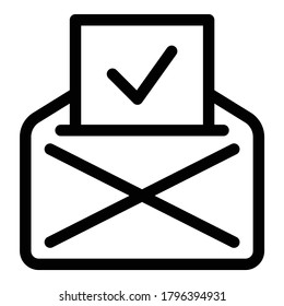 Icono De Comprobación De Correo Electrónico Aislado En Fondo Blanco
