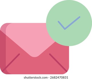 per E-Mail geprüfte flache Symbolgestaltung