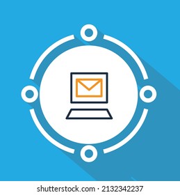 Diseño de vectores de iconos de control de correo electrónico