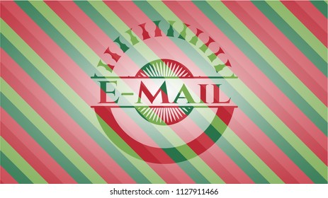 Email christmas emblem background.