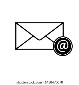 Email Circular Button Icon Vector Design Symbol Illustration