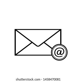 Email Circular Button Icon Vector Design Symbol Illustration