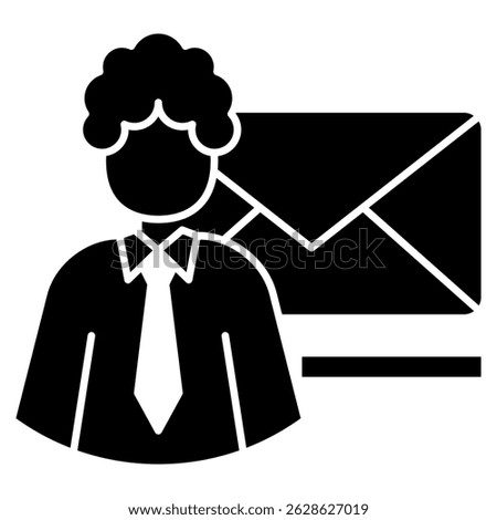 Email Client icon represented by Email Client symbol Black Filled style.