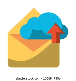 Email and cloud computing symbols