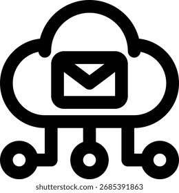 Icono de esquema de servicios de nube de correo electrónico