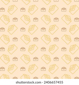 Fondo de la ilustración vectorial del patrón de moda repetida colorido del correo electrónico