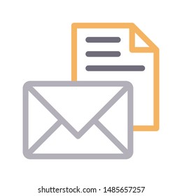 email colour line vector icon