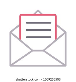 email colour line vector icon