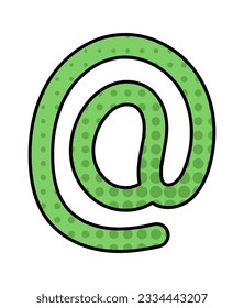 Email Comic Sign Vector Illustration