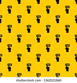 Email communication concept pattern seamless vector repeat geometric yellow for any design