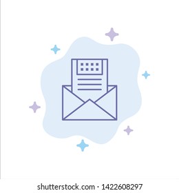 Email, Communication, Emails, Envelope, Letter, Mail, Message Blue Icon on Abstract Cloud Background