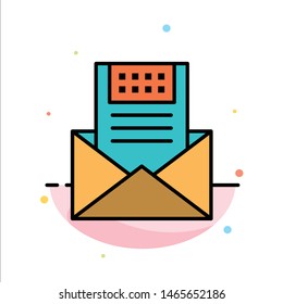 Email, Communication, Emails, Envelope, Letter, Mail, Message Abstract Flat Color Icon Template. Vector Icon Template background