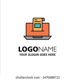 Email, Communication, Emails, Envelope, Letter, Mail, Message Business Logo Template. Flat Color. Vector Icon Template background