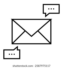 Email Communication Icon. Chat icon