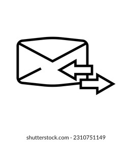 email communication, illustration of email correspondence icon vector