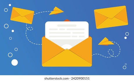 Email Communication and Information Exchange Concept