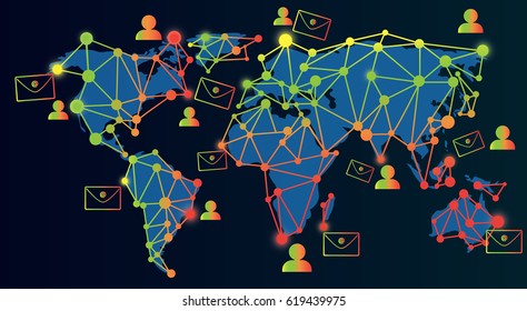 E-mail communications network world and global business