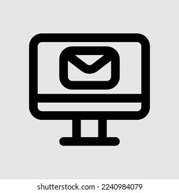 Email computer icon in line style, use for website mobile app presentation