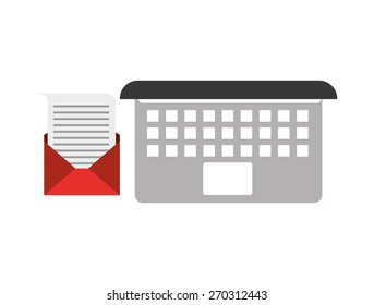 e-mail concept design, vector illustration eps10 graphic 