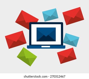e-mail concept design, vector illustration eps10 graphic 