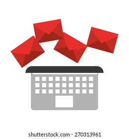 e-mail concept design, vector illustration eps10 graphic 