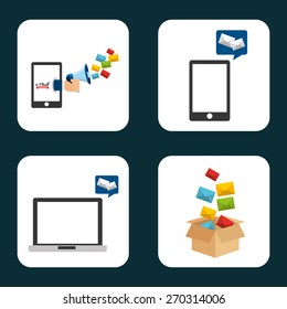 e-mail concept design, vector illustration eps10 graphic 