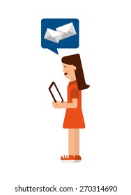 e-mail concept design, vector illustration eps10 graphic 