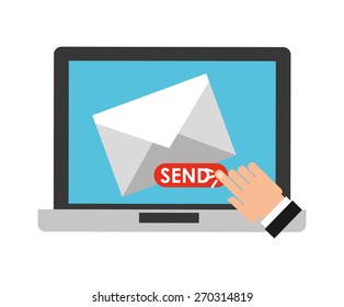 e-mail concept design, vector illustration eps10 graphic 