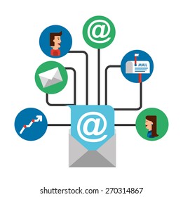 e-mail concept design, vector illustration eps10 graphic 