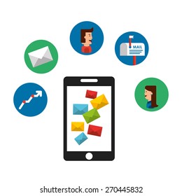 e-mail concept design, vector illustration eps10 graphic 