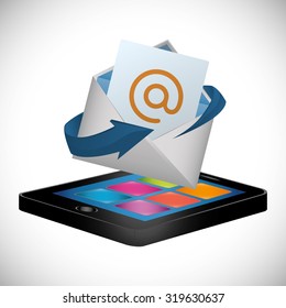 Email concept with envelope design, vector illustration 10 eps graphic.