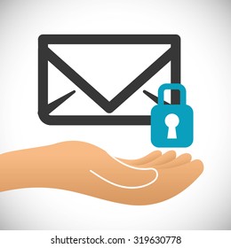 Email concept with envelope design, vector illustration 10 eps graphic.