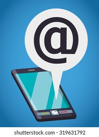 Email concept with envelope design, vector illustration 10 eps graphic.