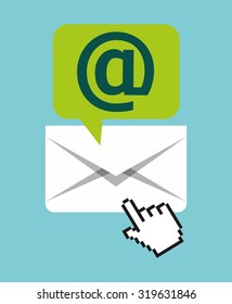 Email concept with envelope design, vector illustration 10 eps graphic.
