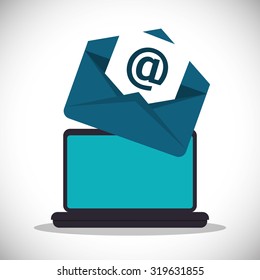 Email concept with envelope design, vector illustration 10 eps graphic.