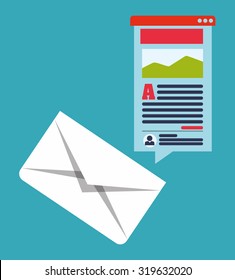 Email concept with envelope design, vector illustration 10 eps graphic.