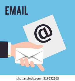 Email concept with envelope design, vector illustration 10 eps graphic.