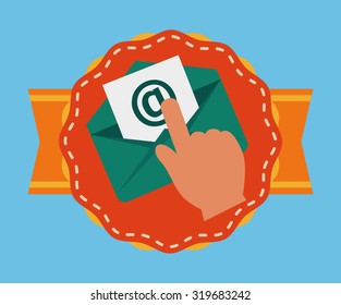 Email concept with envelope design, vector illustration 10 eps graphic.