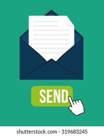 Email concept with envelope design, vector illustration 10 eps graphic.