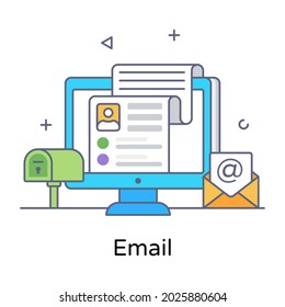 An email concept icon, premium download