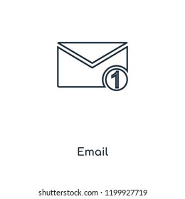 Email concept line icon. Linear Email concept outline symbol design. This simple element illustration can be used for web and mobile UI/UX.