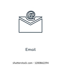 Email concept line icon. Linear Email concept outline symbol design. This simple element illustration can be used for web and mobile UI/UX.