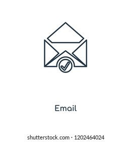 Email concept line icon. Linear Email concept outline symbol design. This simple element illustration can be used for web and mobile UI/UX.