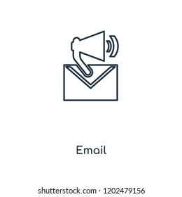 Email concept line icon. Linear Email concept outline symbol design. This simple element illustration can be used for web and mobile UI/UX.