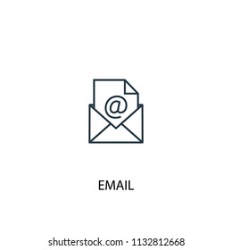 Email concept line icon. Simple element illustration. Email concept outline symbol design from Workspace set. Can be used for web and mobile UI/UX