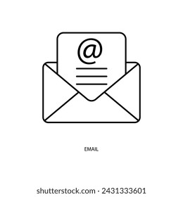 email concept line icon. Simple element illustration. email concept outline symbol design.