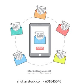 E-mail concept . Marketing e-mail.