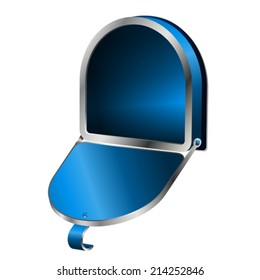 EMail Concept with Open Mailbox, vector isolated on white background