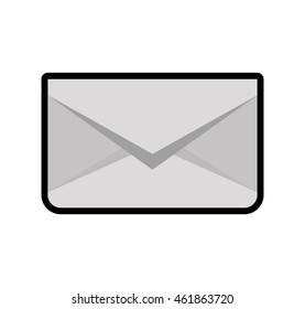 Email concept represented by envelope icon. Isolated and flat illustration