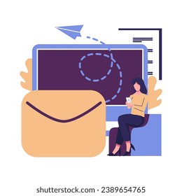 email concept, send a emaill, emil message flat vector illustration